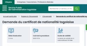 Togo : La demande de certificat de nationalité se fera désormais en ligne