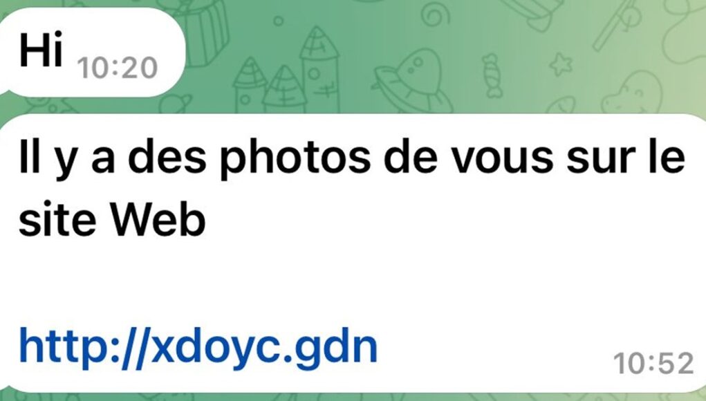 Telegram : Le message “Il y a des photos de vous sur le site …” est une arnaque Telegram Le message “Il y a des photos de vous sur le site …” est une arnaque